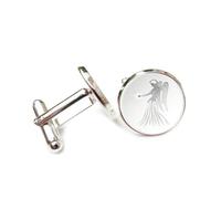 Gemelos, Virgo Ángel Alas Puntos Arte Partículas Flujo Mejor Deseo Amigo Regalo, Virgo Doce Signos Zodiacales, Hebilla De Puño Personalizada, Accesorio De Camisa Regalo Para Esposo Contador Boda De