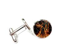 Gemelos, Virgo Ángel De Fuego Mágico Heavy Metal Arte Mejor Deseo Amigo Regalo, Virgo Doce Signos Zodiacales, Hebilla De Puño Personalizada, Accesorio De Camisa Regalo Para Esposo Contador Boda De