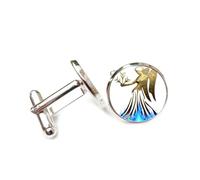 Gemelos, Virgo Ángel Retro Fuego Heavy Metal Arte Mejor Deseo Amigo Regalo, Virgo Doce Signos Zodiacales, Hebilla De Puño Personalizada, Accesorio De Camisa Regalo Para Esposo Contador Boda De Negoc