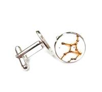 Gemelos, Virgo Estrella Fuego Corrosión Heavy Metal Buena Suerte Amigo Regalo, Virgo Doce Signos Zodiacales, Hebilla De Puño Personalizada, Accesorio De Camisa Regalo Para Esposo Contador Boda De Ne