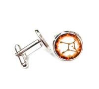 Gemelos, Virgo Estrella Fuego Tótem Heavy Metal Genial Buena Suerte Amigo Regalo, Virgo Doce Signos Del Zodiaco, Hebilla De Puño Personalizada, Accesorio De Camisa Regalo Para Esposo Contador Boda D