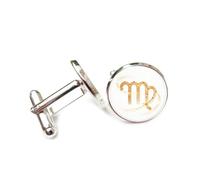 Gemelos, Virgo Estrella Puntos Arte Novedoso Flujo De Partículas Mejor Deseo Amigo, Virgo Doce Signos Zodiacales, Hebilla De Puño Personalizada, Accesorio De Camisa Regalo Para Esposo Contador Boda