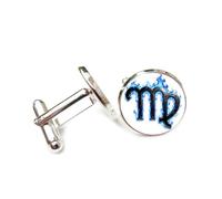 Gemelos, Virgo Fuego Ficción Ciencia Heavy Metal Arte Mejor Deseo Amigo Regalo, Virgo Doce Signos Zodiacales, Hebilla De Puño Personalizada, Accesorio De Camisa Regalo Para Esposo Contador Boda De N