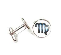 Gemelos, Virgo Fuego Ficción Textura Heavy Metal Arte Mejor Deseo Amigo Regalo, Virgo Doce Signos Zodiacales, Hebilla De Puño Personalizada, Accesorio De Camisa Regalo Para Esposo Contador Boda De N