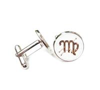 Gemelos, Virgo Significado Brillante Circuito Placa Mejor Deseo Amigo Regalo, Virgo Doce Signos Zodiacales, Hebilla De Puño Personalizada, Accesorio De Camisa Regalo Para Esposo Contador Boda De Nego