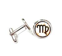 Gemelos, Virgo Símbolo De Fuego Ficción Heavy Metal Arte Mejor Deseo Amigo Regalo, Virgo Doce Signos Zodiacales, Hebilla De Puño Personalizada, Accesorio De Camisa Regalo Para Esposo Contador Boda