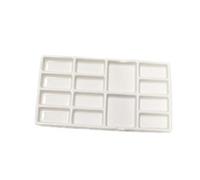 Gemerglity Paleta de Pintura de cerámica de 14 pozos para Artistas, Paleta de Pintura de Acuarela de Porcelana de 8 Pulgadas, Bandeja de Mezcla de cerámica para Pintores