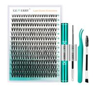 GEMERRY Kit Pestañas Postizas Individuales DIY Kit De Extensión De Pestañas Individuales con 30D 10-18mm Pestañas Pelo a Pelo y Pegamento Pinzas Extension Pestañas Kit(30D-0.07D-10-18mm-Set)