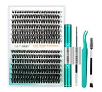 GEMERRY Kit Pestañas Postizas Individuales DIY Kit De Extensión De Pestañas Individuales con 40D/50D 10-18mm Pestañas Pelo a Pelo y Pegamento Pinzas Extension Pestañas Kit(40+50D-0.07D-10-18mm-Set)
