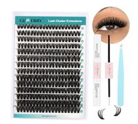 GEMERRY Kit Pestañas Postizas Individuales DIY Kit De Extensión De Pestañas Individuales con 50D 10-18mm Pestañas Pelo a Pelo y Pegamento Pinzas Extension Pestañas Kit(50D-0.07D-10-18mm-Set)