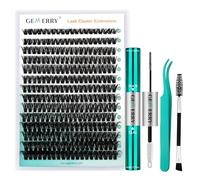 GEMERRY Kit Pestañas Postizas Individuales DIY Kit De Extensión De Pestañas Individuales con 60D 10-18mm Pestañas Pelo a Pelo y Pegamento Pinzas Extension Pestañas Kit(60D-0.07D-10-18mm-Set)