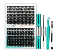 GEMERRY Kit Pestañas Postizas Individuales DIY Kit De Extensión De Pestañas Individuales con 60D/80D 10-18mm Pestañas Pelo a Pelo y Pegamento Pinzas Extension Pestañas Kit(60+80D-0.07D-10-18mm-Set)