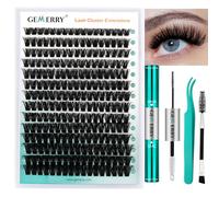 GEMERRY Kit Pestañas Postizas Individuales DIY Kit De Extensión De Pestañas Individuales con 80D 10-18mm Pestañas Pelo a Pelo y Pegamento Pinzas Extension Pestañas Kit(80D-0.07D-10-18mm-Set)