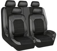 Gemesan 5 Plazas Fundas Asientos Coche para SsangYong Kyron Actyon Tivoli, Universales Impermeables Cuero PU, Delanteros Y Traseros Funda De Asiento Protector Accesorios