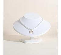 GemeShou Estantes de exposición de collares blanco para la venta, Organizador de almacenamiento de collares de cuero, Gran busto maniquí de joyas para tiendas de boutique【baja】