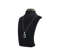 GemeShou Estantes de exposición de collares negro para la venta, Organizador de almacenamiento de collares de terciopelo, Bustos porta-collares de maniquí de joyas para tiendas【Negro-Chico】