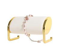 GemeShou Expositor de brazaletes de terciopelo beige para la venta, Organizador y almacenamiento de bangles para exhibición, Porta-relojes y porta-joyas doradas para mujeres【Beige】