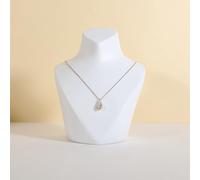 GemeShou Maniquí de exposición de joyas 3D de yeso, Busto porta-collares blanco para decoración del hogar, Expositor de cadenas y pendientes para la venta【Busto de yeso】