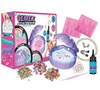 GEMEX Paquete Taller (1 lámpara UV de Concha + líquido mágico + 2 moldes + Accesorios) - Kit de creación de Joyas únicas y Personalizadas - 3 min Chrono, Multicolor, Talla (Pack coquillage)