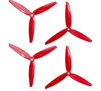 Gemfan Flash 6042 - Hélice de tres palas, hélice de 6 pulgadas, material especial de policarbonato (2 pares rojos)