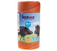 Gemi Elettronica Hilo Conductor Redondo para Pastor eléctrico Cerca eléctrica 250 MT 6 mm² Valla eléctrica Valla electrificada para Animales jabalí Vacas Caballos Perros Cerdos gallinas Zorros
