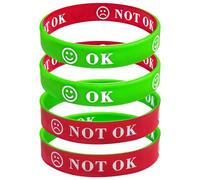 Gemi Emotions Resources - Juego de 4 pulseras de salud mental para niños, ayudas de comunicación, ayudas de comunicación no verbal, muñequeras para niños, juguetes de control de la ira, suministros