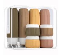 Gemice Botellas de viaje de para artículos de tocador, paquete de 8, artículos de tocador de tamaño de viaje aprobados por la TSA, 90 ml, contenedores de viaje para artículos de tocador