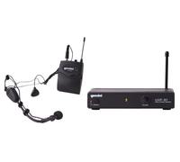Gemini, 1 Professional Audio DJ Equipment Superior Single Channel Wireless UHF System and Handheld Microphone with 150ft Opereating Range, Black, Headset (UHF-01HL F2)