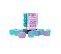 Gemini 16mm d6 Gel Green-Pink/blue Luminaryâ„¢ Dice Block (12 (Importación USA)