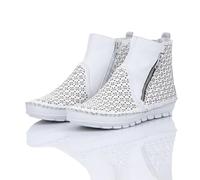 Gemini Botines de Piel para Mujer 382642-01, Talla:42 EU, Color:Blanco