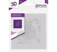 Gemini Carpeta de Estampado 3D de 5 "x 7" - Decoración de Yuletide -15 x 15 cm