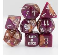 Gemini Copper Purple/White Polyhedral 7-Dice Set (with Bonus die)