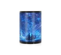Gemini Fantasy Blue Space Ceniceros decorativos sin humo para cigarrillos con tapa a prueba de olor, acero inoxidable, portátil, receptáculo para cenizas automóvil