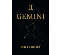 Gemini Journal: Zodiac Notebook | Astrology Constellation Cover | 120 Page Lined Notebook: A simple lined notebook featuring the Gemini zodiac sign and constellation design.
