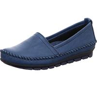 Gemini Mocasines de Cuero para Mujer 003122-02, Talla:42 EU, Color:Azul