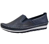 Gemini Mocasines de Cuero para Mujer 382163-01, Talla:38 EU, Color:Azul