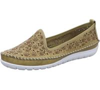 Gemini Mocasines de Cuero para Mujer 382631-01, Talla:37 EU, Color:Verde