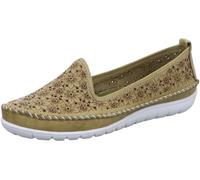 Gemini Mujer Mocasines de Piel con Flores Y Patrón Agujeros Deportivo 382631-01