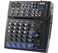 Gemini Sound GEM-08USB Mezclador analógico de 8 canales compacto que incluye 2 canales de micrófono, EQ de 3 bandas, reproducción USB de dispositivos USB y transmisión de Bluetooth