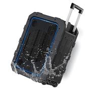 Gemini Sound MPA-2400GRY 10 pulgadas, 240W Portátil inalámbrico recargeable Bluetooth Trolley Altavoz con luces de fiesta LED, 6 modos DSP, micrófono / entradas de guitarra, radio FM, USB