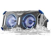 Gemini Sound SoundSplash - Altavoz Bluetooth inalámbrico flotante impermeable de 400 W, espectáculo de luz LED, woofers duales de 8 pulgadas y emparejamiento NFC, perfecto para fiestas en la piscina