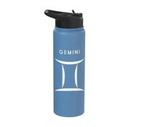 Gemini The Twins - Signo del zodiaco minimalista Stainless Steel Insulated Water Bottle