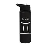 Gemini The Twins - Signo del zodiaco minimalista Stainless Steel Insulated Water Bottle