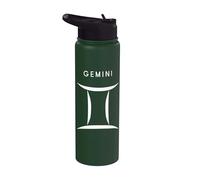 Gemini The Twins - Signo del zodiaco minimalista Stainless Steel Insulated Water Bottle