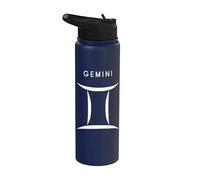 Gemini The Twins - Signo del zodiaco minimalista Stainless Steel Insulated Water Bottle