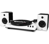 Gemini TT-900BB Stereo Turntable Music System - Belt Drive - Bluetooth input - Dual 50 Watt Stereo Speakers - Includes 45 Adapter (White)