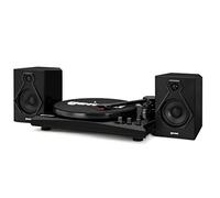 Gemini TT-900BB Stereo Turntable Music System - Belt Drive - Bluetooth input - Dual 50 Watt Stereo Speakers - Includes 45 Adapter (Black)