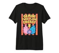Gemini Twin Flame Energy Astrología Signo del Zodiaco Camiseta Premium