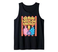 Gemini Twin Flame Energy Astrología Signo del Zodiaco Camiseta sin Mangas