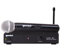 Gemini UHF Series UHF-01HL-F1 - Sistema de audio profesional DJF y micrófono de mano con alcance de 150 pies